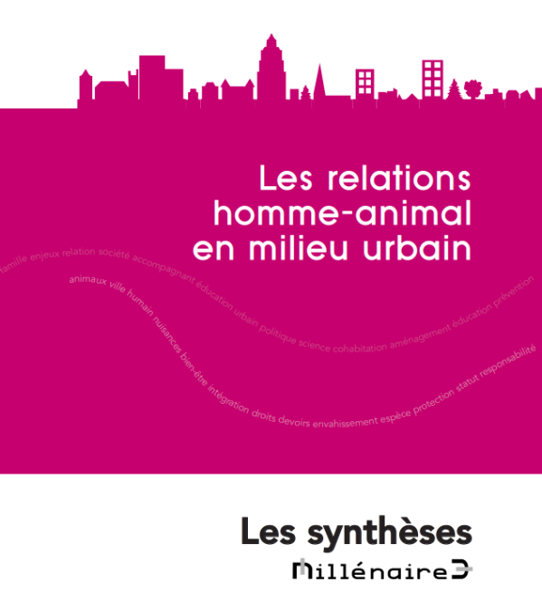 Couverture de la synthèse "Les relations homme-animal en milieu urbain"